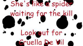 Cruella De Vil with Lyrics [upl. by Sandor]