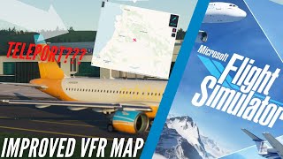 FS2020  Improved VFR Map  Teleport Feature [upl. by Nilyram369]