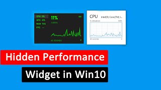 How to Enable Windows 10 Performance Monitor Widget [upl. by Tak]