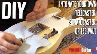 DIY How to Adjust ElectricGuitar Intonation [upl. by Redvers653]