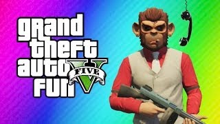 GTA 5 Online Funny Moments  Vanoss Vs Bicycle Launch Glitch Lui Calibre Prank Calls his Mom [upl. by Anawd]