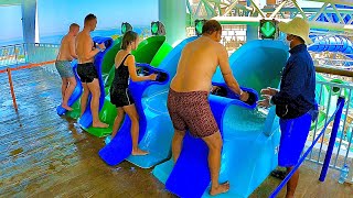 Racing Slide at Aquaventure Waterpark Dubai [upl. by Allehs945]