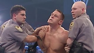 WWE Champion JBL has John Cena arrested for vandalism SmackDown March 31 2005 [upl. by Hiltner]