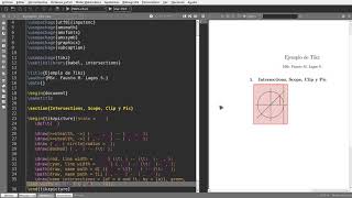 Tutorial del paquete TikZ  intersections scope clip y pic [upl. by Lozar]