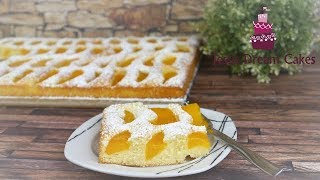 PfirsichBlechkuchen  Blitzkuchen  Einfach Schnell amp Lecker [upl. by Attesoj]