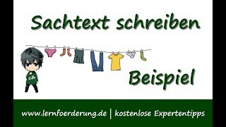 Sachtext schreiben  Beispiel mit Fehlersuche [upl. by Audrit]