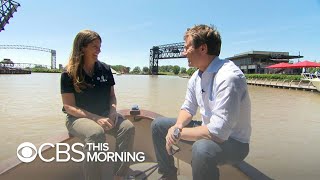 Jeff Glor kicks off new quotCBS This Morning Saturdayquot cohost role with report on Cuyahoga River [upl. by Araj]