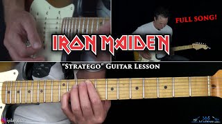 Iron Maiden  Stratego Guitar Lesson Full Song [upl. by Adlen]