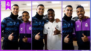 CRISTIANO RONALDO visits former Real Madrid teammates [upl. by Durst557]