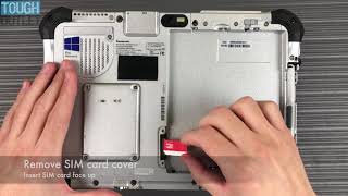 Panasonic Toughpad FZG1 How to install SIM card [upl. by Secnarf]