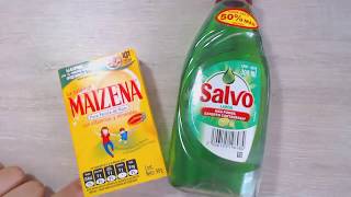 CÓMO HACER SLIME SIN PEGAMENTO CON LAVALOZA SALVO Y MAIZENA [upl. by Ignacia]