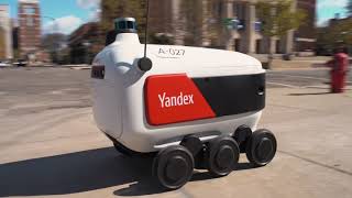 Yandex Rover delivers in Ann Arbor [upl. by Eugirne140]