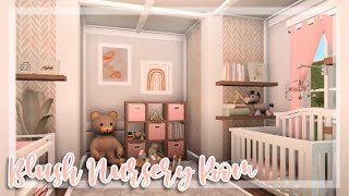 Blush Nursery Room SpeedBuild  Bloxburg Baby Update  Bloxburg SpeedBuild  Bloxburg [upl. by Rosalinda487]