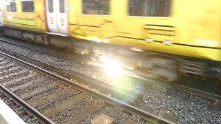 Merseyrail 507 009 making arcs at Birkdale station [upl. by Tobiah]