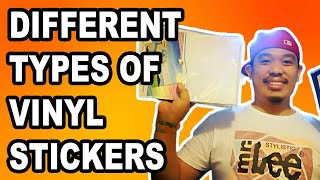 DIFFERENT TYPES OF VINYL STICKERS  HOW TO PRINT SOLID BLACK STICKER  Marlon Ubaldo [upl. by Casady]