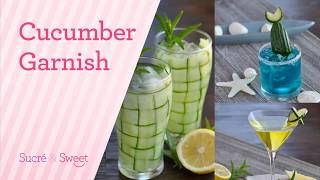 How To Make Simple Cucumber Cocktail Garnishes [upl. by Juakn]