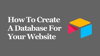 How To Create A Database For Your Website [upl. by Marienthal8]