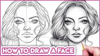 How to Draw Faces for Beginners  Basic Proportions [upl. by Takakura]