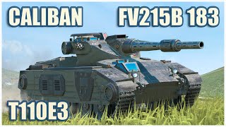 FV215b 183 T110E3 amp Caliban • WoT Blitz Gameplay [upl. by Eecal724]