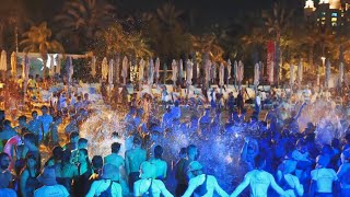 Aquaventure After Dark  Dubai Water Park Party  Atlantis The Palm [upl. by Sonja99]