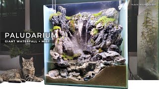 paludarium Giant waterfall with mist effect [upl. by Gnex496]