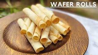 HOMEMADE WAFER ROLLS EASIEST RECIPE [upl. by Aloysius]