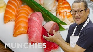 Iron Chef Morimoto on How To Prepare Fish for Sushi [upl. by Slosberg616]