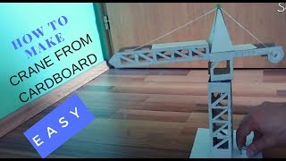 How to Make Crane from Cardboard [upl. by Aihsi68]