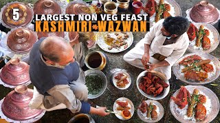 DawateWalima of Kashmir Heavenly NON VEG Feast at a Wedding in Srinagar  The Kashmiri WAZWAN [upl. by Euqinomod319]