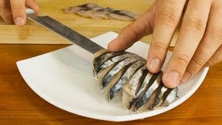 Mackerel Sashimi Made From Whole Fish [upl. by Egiaf]