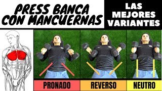 PRESS BANCA con MANCUERNAS 🔴 5 Variantes para unos PECTORALES de ACERO 🔥 [upl. by Gentes]