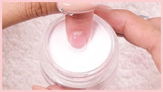 French Tip Nail Tutorial Using Dip Powder [upl. by Martita986]