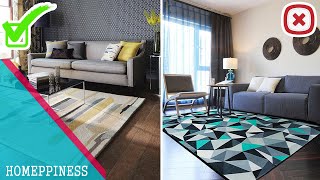 LIVING ROOM HACKS How To Choose The Best Rugs [upl. by Hilton]