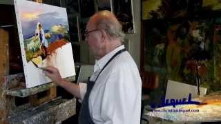 01Demonstration of knife painting by Christian Jequel quotHarvestquot [upl. by Gamages]