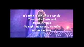 Frozen  Let it go  Lyrics [upl. by Lurleen]