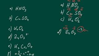 Übungsaufgaben zu Oxidationszahlen [upl. by Nidia]