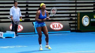 Serena Williams Practice Session  Australian Open 2012 [upl. by Yrrok]