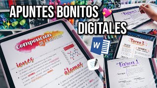 APUNTES BONITOS DIGITALES EN WORD  IPAD PRO  DanielaGmr â™Ą [upl. by Cruce]