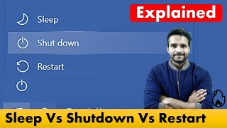 🔥 Shutdown Vs Restart Vs Sleep  Explained [upl. by Perlman144]