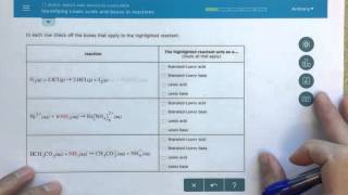 ALEKS  Identifying Lewis Acids and Bases in Reactions [upl. by Solahcin]