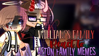 Williams family react to Afton family memes  BWTW  Fnaf  Gacha Club [upl. by Idolem]