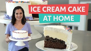 How to Make and Decorate an Ice Cream Cake at Home Oreo Cookie Flavor  Allrecipes [upl. by Tannenwald]