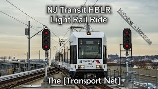 NJ Transit HudsonBergen Light Rail Train Ride Hoboken to Bayonne NJ [upl. by Ahtrim]