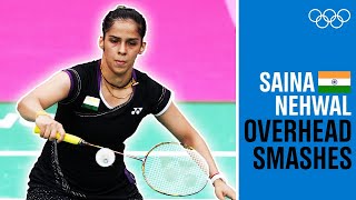 10 incredible Saina Nehwal smashes  Athlete Highlights [upl. by Oriane]