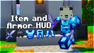 ITEM AND ARMOR HUD  ANDROID IOS WINDOWS 10 Minecraft Bedrock [upl. by Etnovahs]