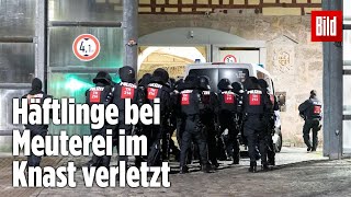 Gefängnismeuterei Polizei stürmt Knast in Thüringen  JVA Untermaßfeld [upl. by Allemrac]