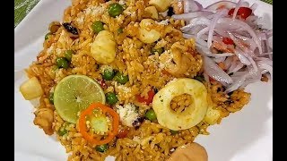 ARROZ CON MARISCOS  SABOR PERUANO [upl. by Goodspeed434]