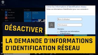 Désactiver la demande dinformations didentification réseau sous Windows 10 [upl. by Leotie]