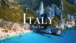 Top 10 Places To Visit In Italy  4K Travel Guide [upl. by Ashwell]