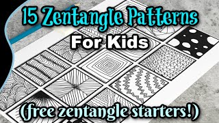 Zentangle Patterns for Kids  Part 1 [upl. by Halyk]